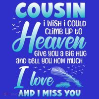 Cousin My Angel In Heaven I Love Miss You Family Memorial Gift Premium T-Shirt