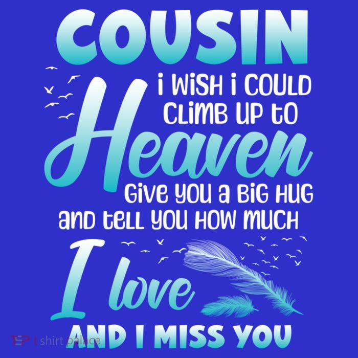 Cousin My Angel In Heaven I Love Miss You Family Memorial Gift Premium T-Shirt