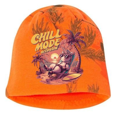 Chill Mode Activated Funny Unicorn Vacay Mode On Beach Vibe Gift Kati - Camo Knit Beanie