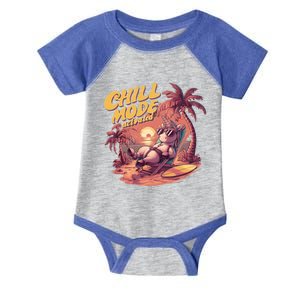 Chill Mode Activated Funny Unicorn Vacay Mode On Beach Vibe Gift Infant Baby Jersey Bodysuit