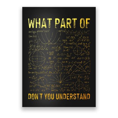 Cool Math Art For Women Algebra Mathematics Math Teacher Poster