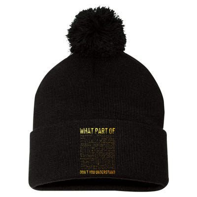 Cool Math Art For Women Algebra Mathematics Math Teacher Pom Pom 12in Knit Beanie