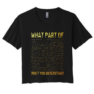 Cool Math Art For Women Algebra Mathematics Math Teacher Crop Top