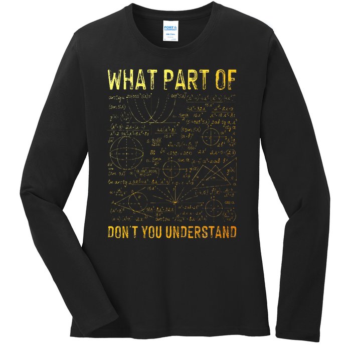 Cool Math Art For Women Algebra Mathematics Math Teacher Ladies Long Sleeve Shirt