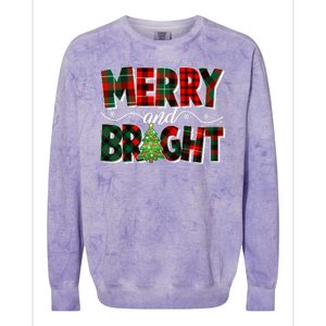 Christmas Merry And Bright Red And Green Patterns Colorblast Crewneck Sweatshirt