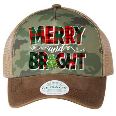 Christmas Merry And Bright Red And Green Patterns Legacy Tie Dye Trucker Hat