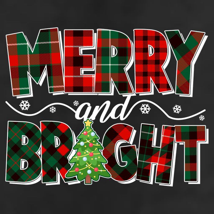 Christmas Merry And Bright Red And Green Patterns Garment-Dyed Fleece Hoodie