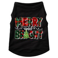 Christmas Merry And Bright Red And Green Patterns Doggie Tank