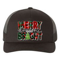 Christmas Merry And Bright Red And Green Patterns Yupoong Adult 5-Panel Trucker Hat