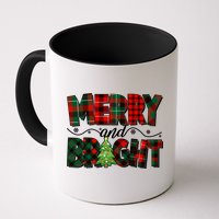 Christmas Merry And Bright Red And Green Patterns Mug
