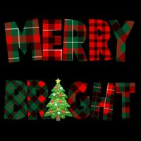 Christmas Merry And Bright Red And Green Patterns Mug
