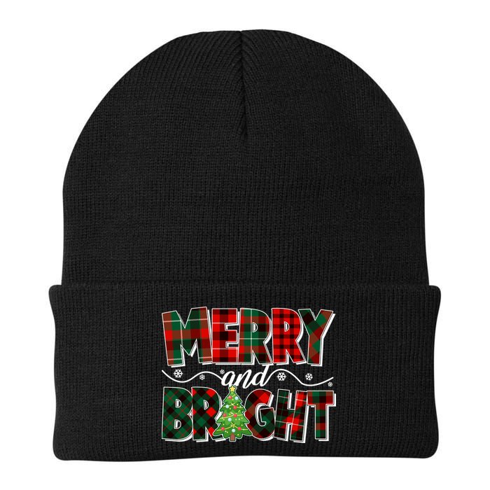Christmas Merry And Bright Red And Green Patterns Beanie