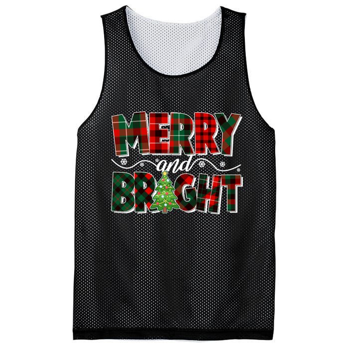 Christmas Merry And Bright Red And Green Patterns Mesh Reversible Basketball Jersey Tank
