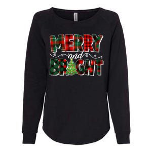 Christmas Merry And Bright Red And Green Patterns Womens California Wash Sweatshirt