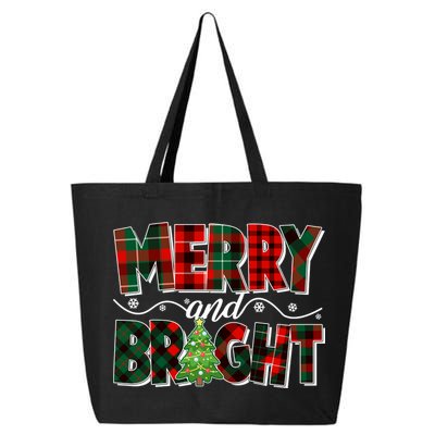 Christmas Merry And Bright Red And Green Patterns 25L Jumbo Tote