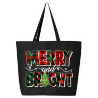 Christmas Merry And Bright Red And Green Patterns 25L Jumbo Tote