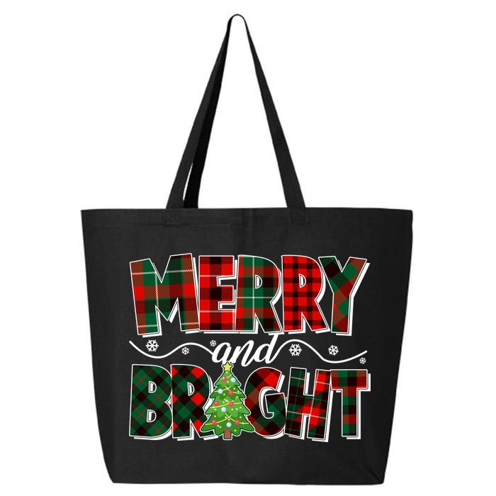 Christmas Merry And Bright Red And Green Patterns 25L Jumbo Tote