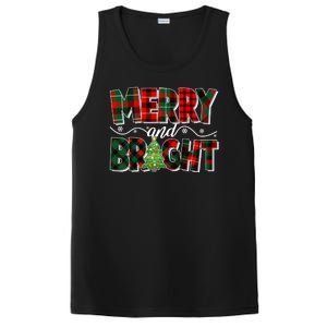 Christmas Merry And Bright Red And Green Patterns PosiCharge Competitor Tank