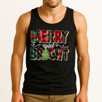 Christmas Merry And Bright Red And Green Patterns Tank Top