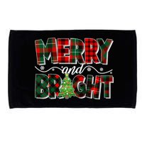 Christmas Merry And Bright Red And Green Patterns Microfiber Hand Towel