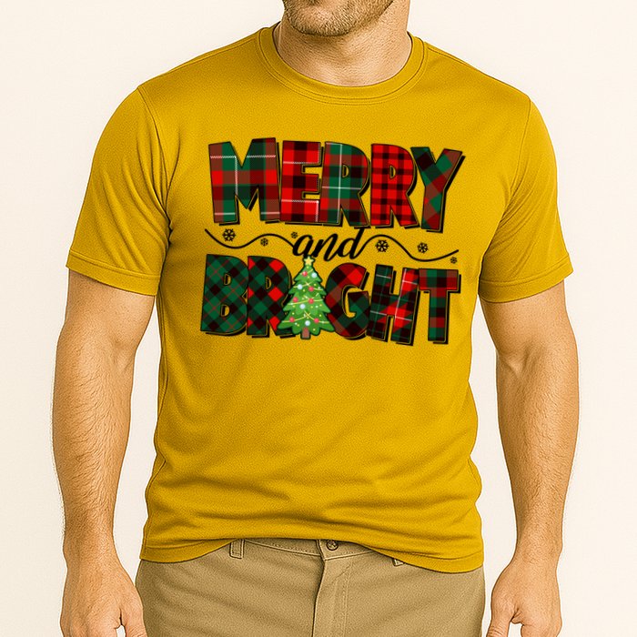 Christmas Merry And Bright Red And Green Patterns Performance Shirt