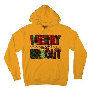 Christmas Merry And Bright Red And Green Patterns Hoodie