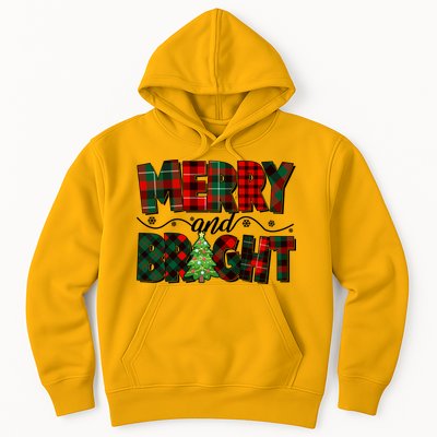 Christmas Merry And Bright Red And Green Patterns Hoodie