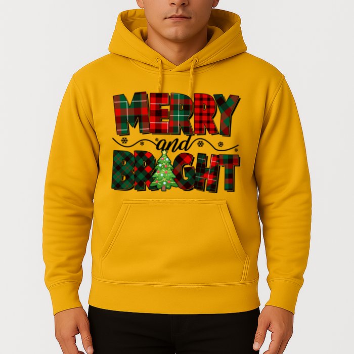 Christmas Merry And Bright Red And Green Patterns Hoodie