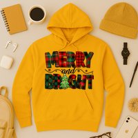 Christmas Merry And Bright Red And Green Patterns Hoodie