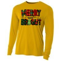 Christmas Merry And Bright Red And Green Patterns Cooling Performance Long Sleeve Crew