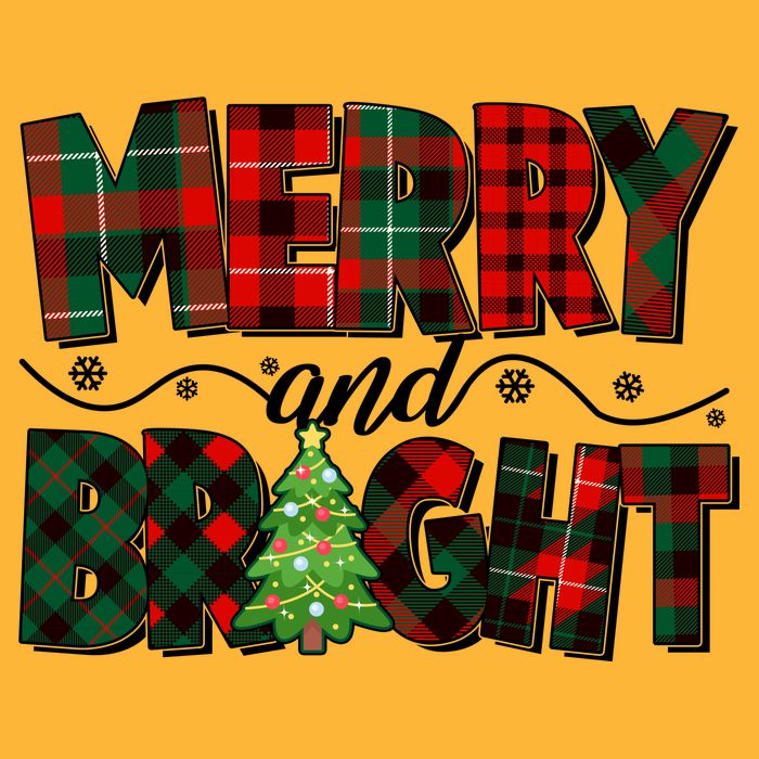 Christmas Merry And Bright Red And Green Patterns Premium T-Shirt