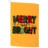 Christmas Merry And Bright Red And Green Patterns Golf Towel