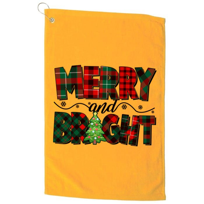 Christmas Merry And Bright Red And Green Patterns Golf Towel