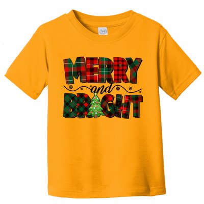 Christmas Merry And Bright Red And Green Patterns Toddler T-Shirt