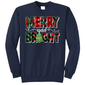 Christmas Merry And Bright Red And Green Patterns Tall Sweatshirt