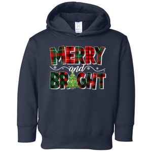 Christmas Merry And Bright Red And Green Patterns Toddler Hoodie