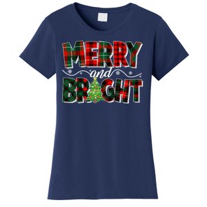 Christmas Merry And Bright Red And Green Patterns Women's T-Shirt