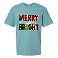 Christmas Merry And Bright Red And Green Patterns Sueded Cloud Jersey T-Shirt