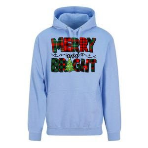 Christmas Merry And Bright Red And Green Patterns Unisex Surf Hoodie