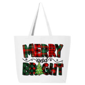 Christmas Merry And Bright Red And Green Patterns 25L Jumbo Tote