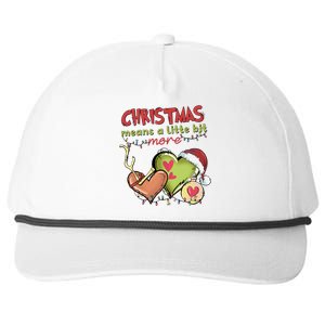 Christmas Means A Little Bit More Matching Family Christmas Gift Snapback Five-Panel Rope Hat