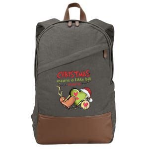 Christmas Means A Little Bit More Matching Family Christmas Gift Cotton Canvas Backpack