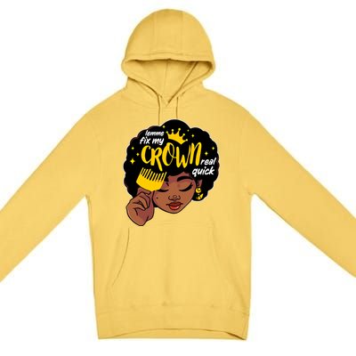 Crown Melanin African Black History Queen Black Magic Gift Premium Pullover Hoodie