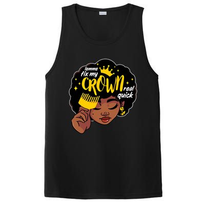 Crown Melanin African Black History Queen Black Magic Gift PosiCharge Competitor Tank