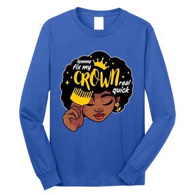 Crown Melanin African Black History Queen Black Magic Gift Long Sleeve Shirt