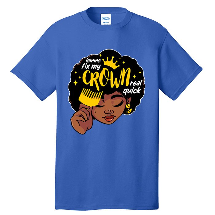 Crown Melanin African Black History Queen Black Magic Gift Tall T-Shirt