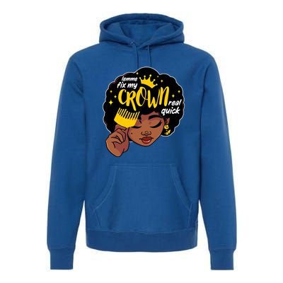 Crown Melanin African Black History Queen Black Magic Gift Premium Hoodie