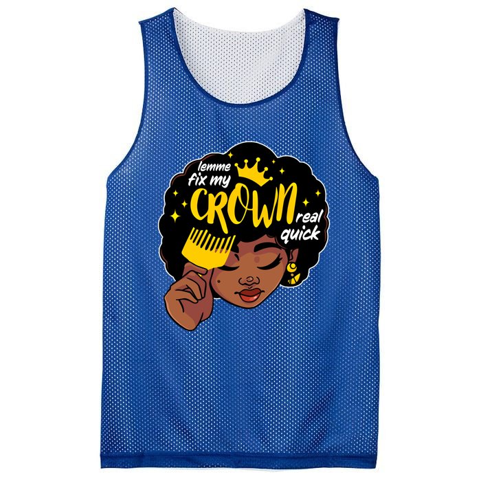 Crown Melanin African Black History Queen Black Magic Gift Mesh Reversible Basketball Jersey Tank