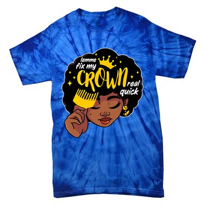 Crown Melanin African Black History Queen Black Magic Gift Tie-Dye T-Shirt