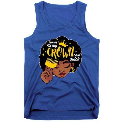 Crown Melanin African Black History Queen Black Magic Gift Tank Top